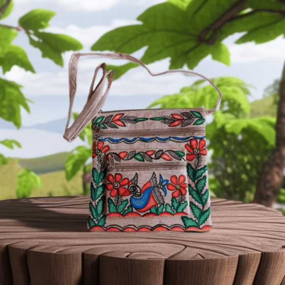 Eco-Friendly Multicoloured Jute Side Bag