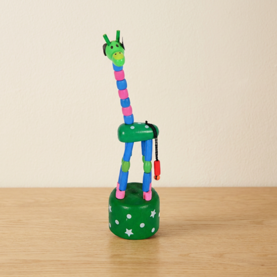 Handmade Wooden Giraffe Toy