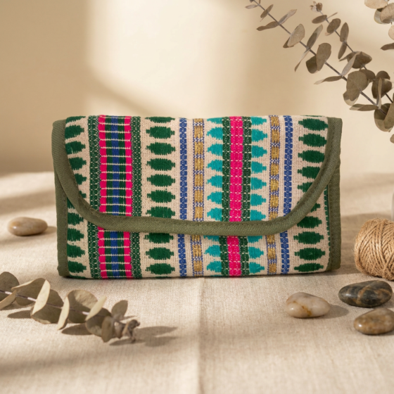 Handcrafted Jute Cotton Purse