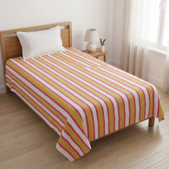 Handwoven Stripe Bedsheet|Single