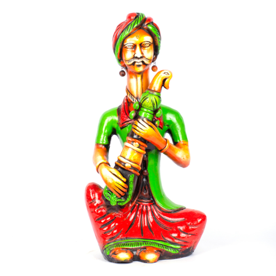 Terracotta Folk Musician Statue