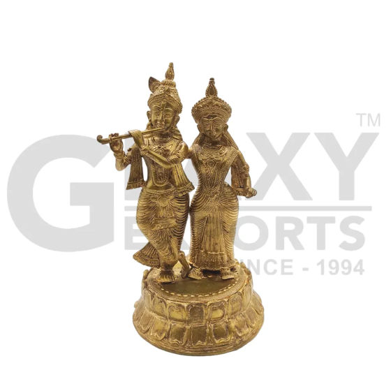 Shri Radha Krishna Idol for Mandir and Home Decor | Pure Brass