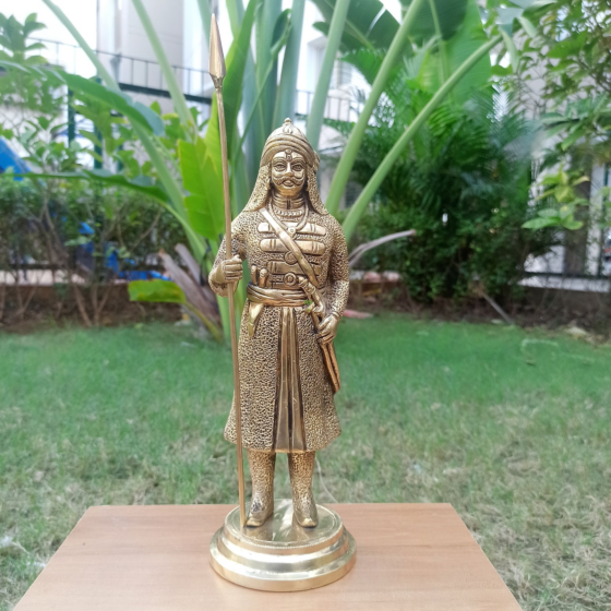 Brass Maharana Pratap Statue KBH08180