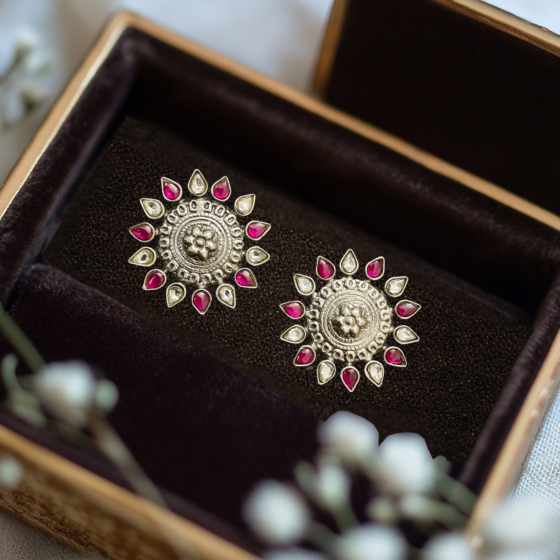 Artificial Silver Coated Earrings