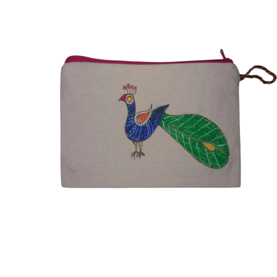 Peacock Design Multipurpose Pouch