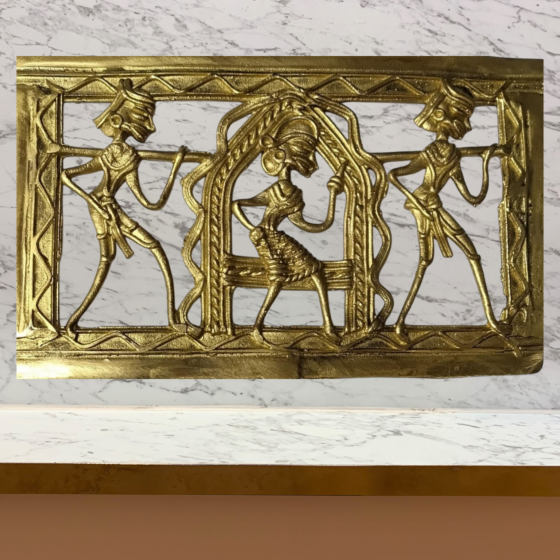 Dokra Palanquin Wall Hanging Traditional Brass Tribal Art
