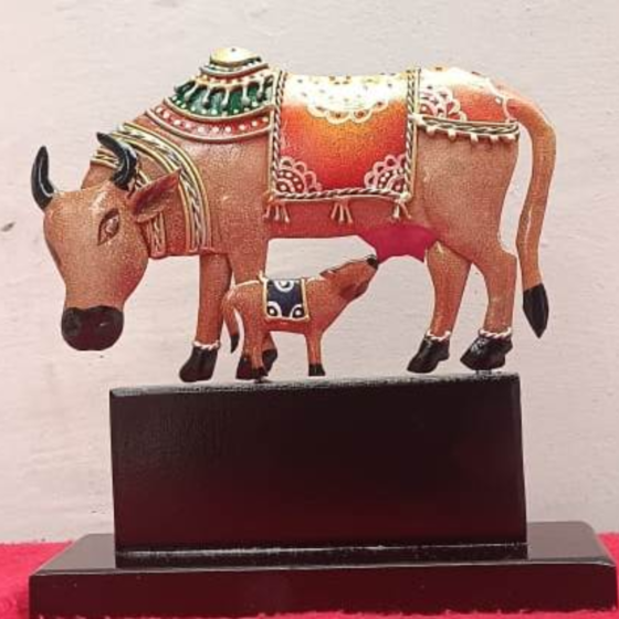 Cow and Calf Decorative Figurine