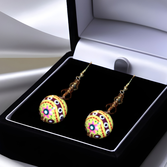 Multicolour Drop Earrings | Ball Shaped