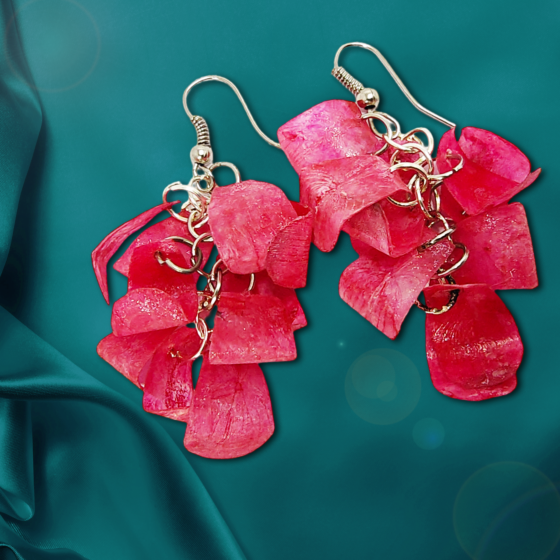 Round Paper Style Earrings