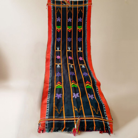 Handcrafted Sha-phee Lan-phee Shawl I Red