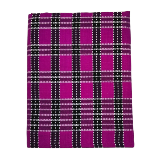 Handloom Magenta Single Cotton  Bedsheet | 90x60