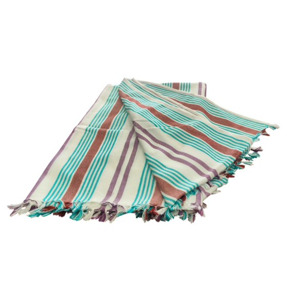 Handloom bamboo Striped Bath Towel 