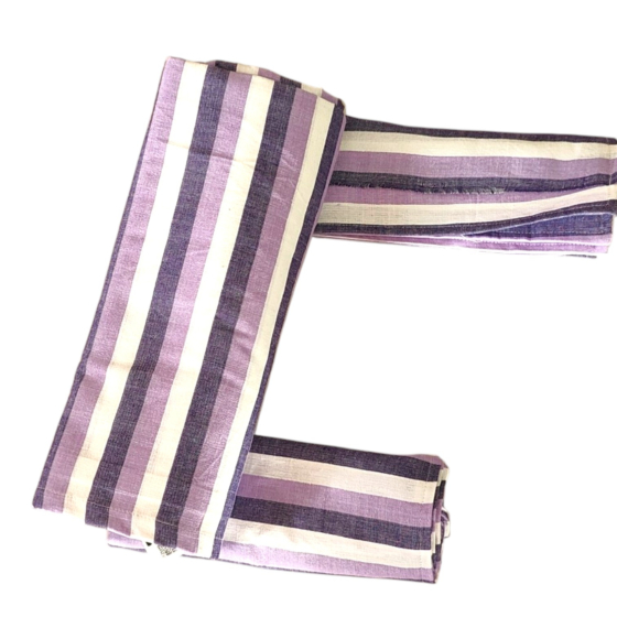 Handloom  Cotton stripe  Bedsheet  | 100x72