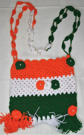 Multicolour Handmade Woolen Purse