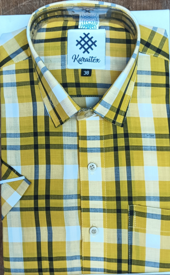 Handloom Cotton Shirt Half Sleeve for Man