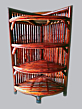 Cane Bamboo Wooden Shelf rack