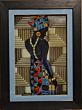 "African Pride and Beauty: Quilled Blue Lady Frame"