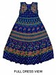 Blue Cotton Printed Gown
