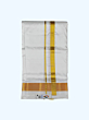 White Dhothi with Golden Zari Border | 42 Kulikai