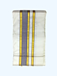 Cream Dhothi with Big Mayilkann Dhothi 