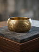 Floral Engraving Brass Bangle
