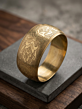 Floral Engraving Brass Bangle
