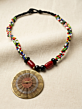 Multi Colour Handwoven Pendant Necklace