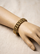 Brass Heritage Triple-Strand Beaded Bracelet