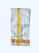 Silk Dhothi with Golden Zari Border | White | 40 Kuligai 