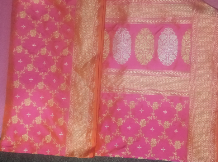 Handwoven Silk Katan Kadua jaal  Dupatta
