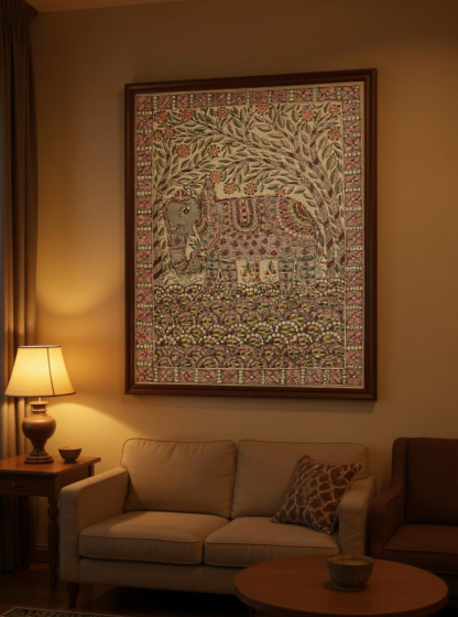 Handmade Madhubani painting  without frame