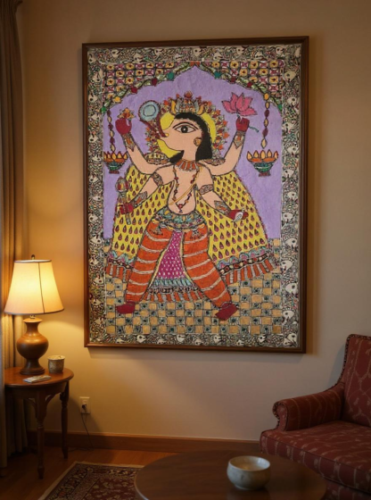 Handmade Madhubani painting  without frame