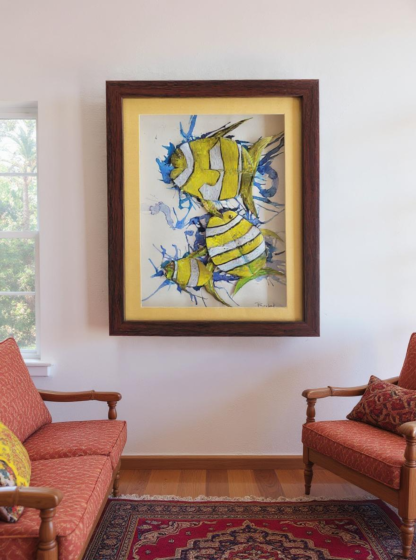 Handmade Home Decor of Fish Family | Made from Dry Leaves