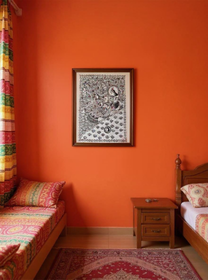 Radha Krishna Handmade Madhubani Painting Without Frame