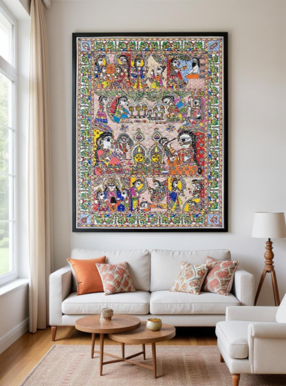 Handmade Madhubani/Mithila painting  without frame