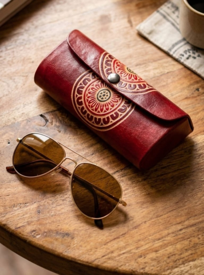 Handcrafted Leather Sunglass Case 