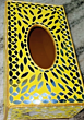 Wooden Mirror Tissue Box | Yellow