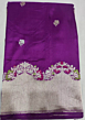 Banarasi Karwa Mini Buti Silk Saree- Purple-Onesize