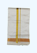 Cream Dhothi with Golden Zari border | 32 Kulikai