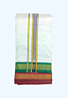 White Dhothi with Mayilkann Dhothi