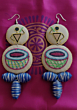 Warli-inspired Handcrafted Fabric Earrings