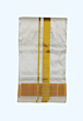 Cream Dhothi with Golden Zari border | 56 Kulikai