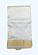 Cream Dhothi with Golden Zari Border 