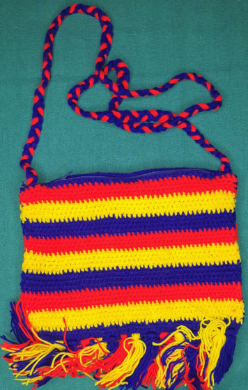 Multicolour Handmade Woolen Purse