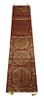 Premium Banarasi Brocade Silk Table Runner -Ethnic Mandala Design  16 x 72 inches - 6 Ft Long - Maroon