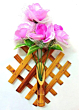Bamboo Wooden Wall Hanging Flower Vases | Trapezoid 3D Shape | Pack of 3