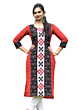 Red and Black sambalpuri kurti