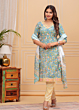Pure Cotton Suit Set | Printed | Blue