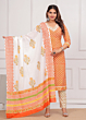 Pure Cotton Kurta Set | Hand Printed | Orange
