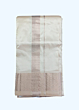 Light brown color Dhothi with copper zari border
